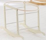 Clair de Lune White Wooden Moses Basket Rocking Stand