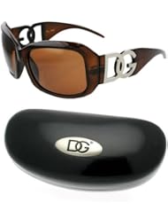 Ladies Designer DG Eyewear Sunglasses Brown Frame 37163 With Free Microfiber Bag and Hard Case by DG Eyewear