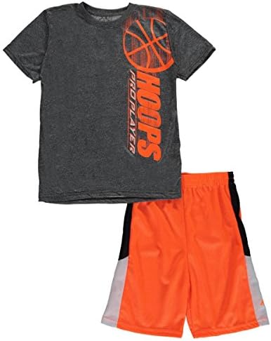 Big Boys' "Let's Shoot some Hoops" 2-Piece Outfit - charcoal gray, 14 - 16