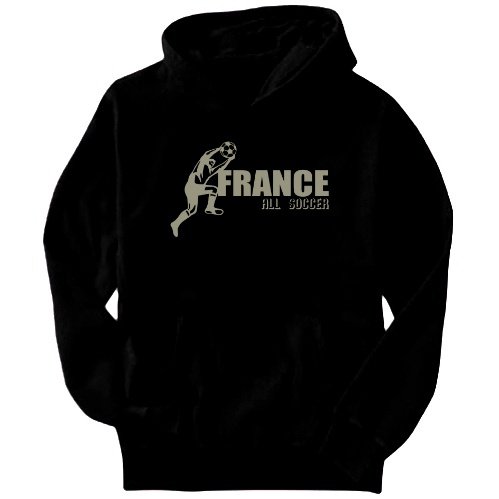 France Soccer Countries Mens Hoodie (Black, Sizes X-Small - XXX-Large) France Soccer Countries Mens Hoodie (Black, Sizes X-Small - XXX-Large)