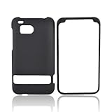 BLACK For HTC ThunderBolt Rubberized Hard Case Cover
