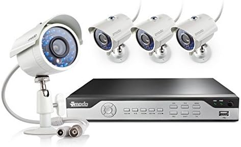 Zmodo KHI4-YARUZ4ZN 4-Channel H.264 960H DVR Security System with 4 700TVL IR Cameras (White)
