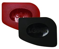 Lodge Set of 2 Durable Polycarbonate Pan Scrapers,Red and Black