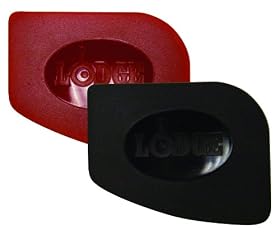 Lodge Set of 2 Durable Polycarbonate Pan Scrapers,Red and Black