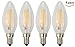 Mooncolour 4W LED Filament Candelabra Bulb,40-watt Equivalent,Warm White 2700K,Use in Chandeliers,Wall Sconces,and Pendant Lighting,4 Pack