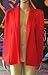 Jiujiuyi Women's Red Turn-down Collar Cape Jacket