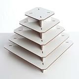 Cupcaketree Original Mini Square Cupcake Stand - 5-Tier - Holds 40-100 Cupcakes!