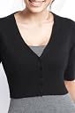 Pure Cotton V-Neck Cropped Cardigan [T38-5271-S]