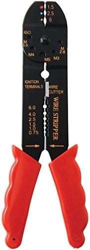 KC Professional GCRTX Multipurpose Crimping Tool, black with red handle, full size