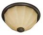 American Fluorescent FAF218RBSCT Facets Large Flush Mount, Oil Rubber Bronze