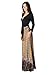 On Trend Women's 3/4 Sleeve Paris Fall Bohemian Long Maxi Dress