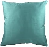 Faux Silk Cushion Covers, Teal, 17 x 17 Inch, Pack Of 2