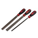 uxcell　ニードルヤスリ　ダイヤモンド　ガラス　精密　ラウンド　フラット　四角形　カービング　3本入り