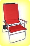 EARTH 3-WAY RECLINING CHAIR -- Heavy-Wall STRONG Aluminum Tubing -- (Get a FREE UMBRELLA w/ each order -- SAVE $10.00 VALUE! TELESOPIC & CLAMP-ON FREE)