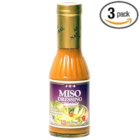 JES Miso Dressing Creamy 13.4 Ounce Bottle Pack of 3 by 