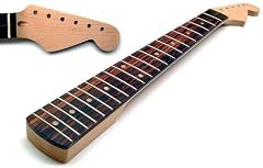 Maple Strat Guitar Neck: 21 Fret Replacement Stratocaster neck with Rosewood fingerboard