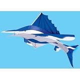 3D Blue Marlin SV, 48 x 24 x 55