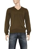 Mens G-Star Raw CL New Praise V-Neck Knit Sweater in Wild Olive