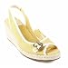 Naturalizer Women's Sherene Peep Toe Slingback Platform,Chrome Yellow,8.5 M