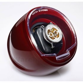BRAND NEW!! TIME TUTELARY SINGLE AUTOMATIC RED WATCH WINDER TURNER
