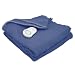 Sunbeam Fleece Throw Home Choice Heated Electric Warming Heating Blanket, Navy Blue