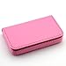 Partstock (TM) - Funda de piel con tapa para tarjetas de nombre de negocios, 25 tarjetas de 4 x 2,8 pulgadas con cierre magnético, Color rosa