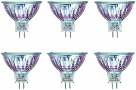 (Pack of 6) MR16 50W 12V Halogen Flood Reflector Light Bulbs EXN 50-Watt Lamp
