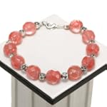 EXP Handmade Faceted Glass & Silver Bracelet