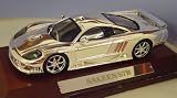 1/43 Scale Chrome Plated Saleen S7R Model Car On Wooden Base & Clear Perspex Case