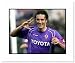 Luca Toni Fiorentina Double Matted 8x10 Photograph Goal Celebration