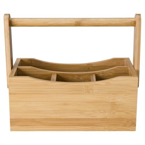 Natural Living Bamboo Flatware Caddy