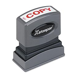 Xstamper One-Color Title Message Stamp, "Copy, " Pre-Inked/Re-Inkable, Red (1359)