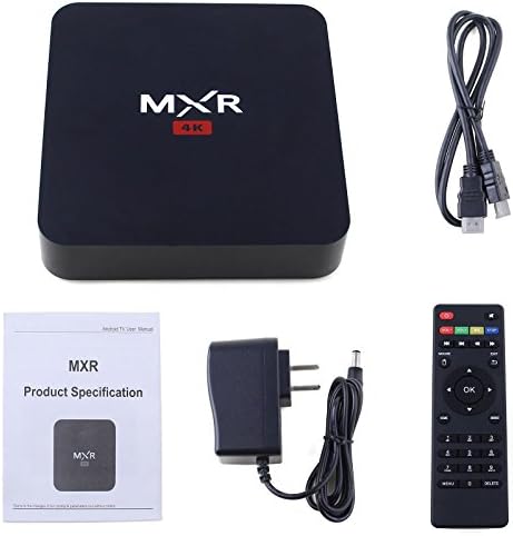 Smart MXR Android 5.1 Quad Core 4K TV Box Kodi Streaming Media Player 1G/8G Storage Wifi Fully Loaded Unlocked Fit IPTV OTT TV,Ultra HD Player,Come with Learning Remote And Adapter Cable