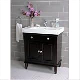 30 Single Bathroom Vanity in Dark Brown