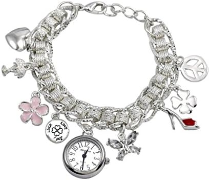 Bracelet Watch with Love, Lucky &amp; Joy Charms