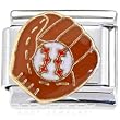 Your Out! Baseball In Glove Italian Charm
