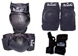 Krown Street Pads Tri-Set Wrist, Ellbow & Knee For Youth size Large - Heavy Duty