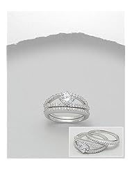 CZ Ring In 92.5 Sterling Silver