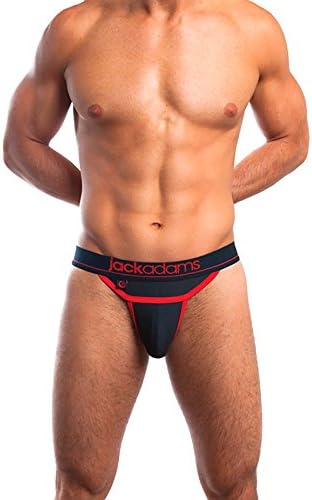 J.A. Bodyflex Mesh Thong Black/Red MD