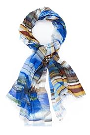 Autograph Pure Modal Brushstroke Striped Lightweight Scarf