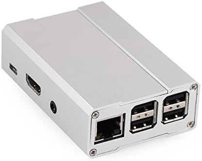 Tontec Premium Aluminum Alloy Metal Case for Raspberry Pi 3 Model B, Pi 2 Model B &amp; Pi B+ Acess to All Ports (Silver)