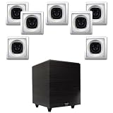 Acoustic Audio AS6S Home Surround Sound System w/7-4" Speakers & 10" Sub