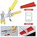 Premium Tile Leveling System with Push Pliers, 300PCS 1/16 Inch Leveler Spacers Clips & Reusable 100PCS Wedges, DIY Tile Tools Set for Floor & Wall Construction by Tanek