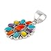 Turquoise & Gemstone Sterling Silver Cluster Pendant