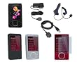 Premium Essential Accessory Bundle for Microsoft Zune 80GB 120GB: Black Leather Case + Black Silicon Skin Case + Clear Silicon Skin Case + Travel Ac Home Charger + Auto Dc Car Charger + High Speed USB Data Cable + Transparent Screen Protector