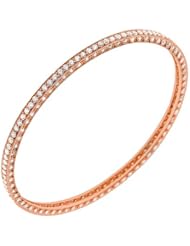 3.00 ct. tw Round Diamond Bangle Bracelet in Antique Style Setting - G-H SI2 - 14 Kt. Rose Gold