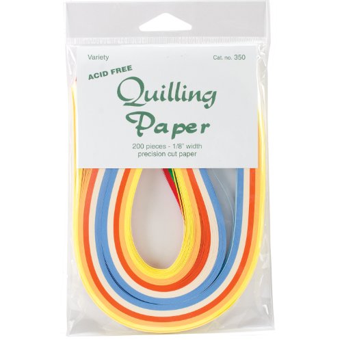 Lake City 1/8-Inch Craft Quilling Paper 200-Pack, 10 Colors