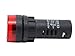 22mm 220V AC LED Flashing Buzzer Pilot Panel Indicator Light (Red)