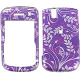 Crystal Hard Faceplate Cover Case With Silver and Purple Flower Design for  ....
