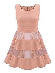 Sexy Sleeveless Spring Summer Winter Sheer General Print Midi Dress 